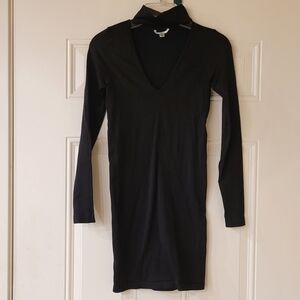 Guess V Neck Longsleeve Bodycon Dress